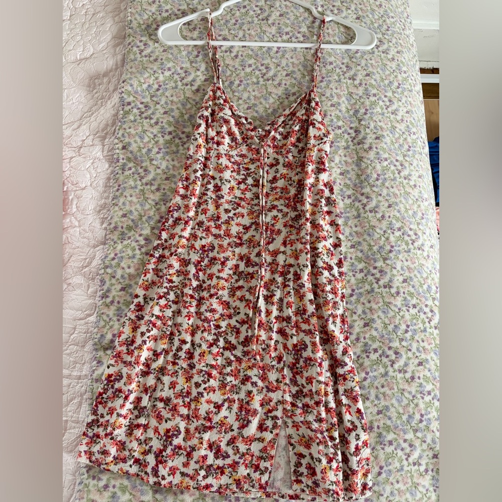 Aeropostale Red and Pink Floral Dress